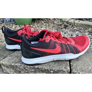 Nike Flex Train Aver ‘Bred’ 831568-600 Men’s‎ 10.5 Red Black Cross Trainer Shoes